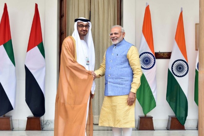 India - UAE - Crown Prince praises Modi - THN